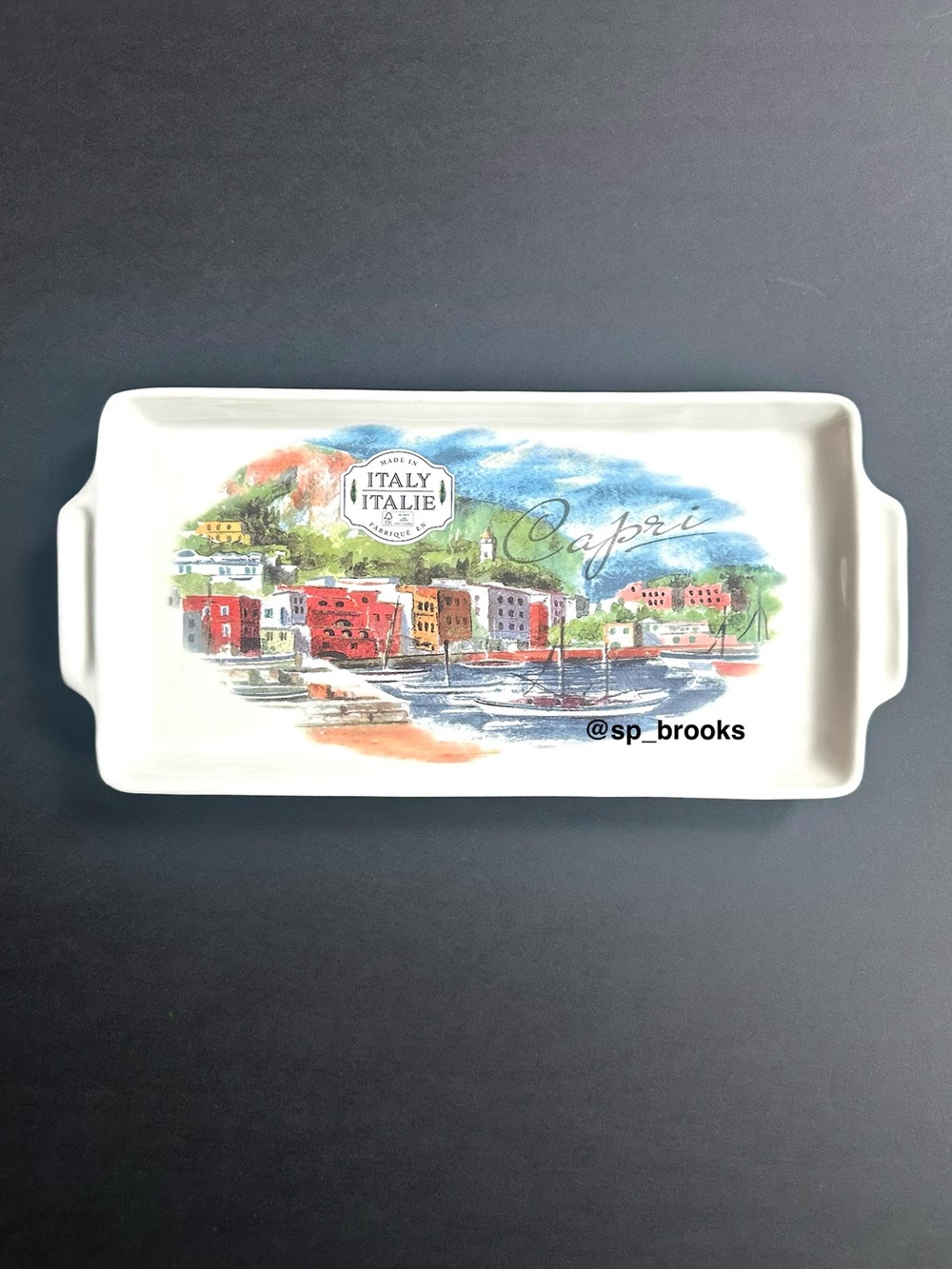 🎁Ceramica Cuore Ceramic Serving Platter 14.5” Handmade Italian CAPRI Platter